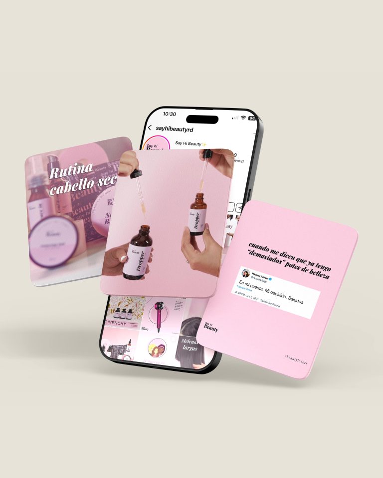 Commercial product photography and social media content creation for beauty brand