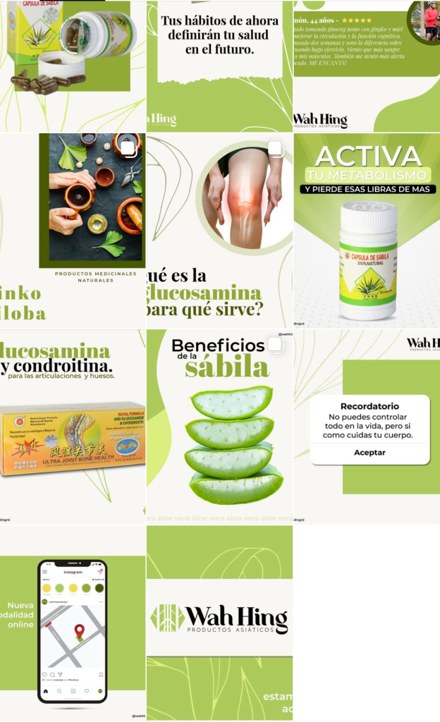 social media content creation for holistic medicine supermarket instagram feed
