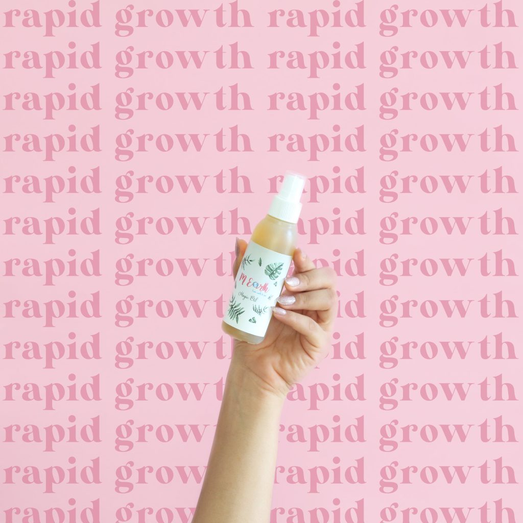Social media content photography and design for haircare brand