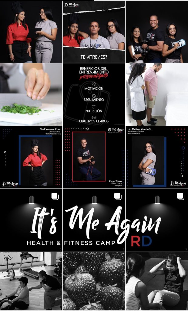social media content creation for fitness and wellness brand instagram feed