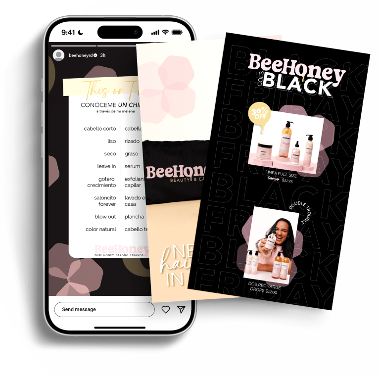 social media content creation for beauty brand instagram stories